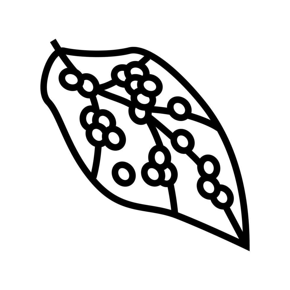 ilustração vetorial de ícone de linha de bicho-da-seda de ovos vetor