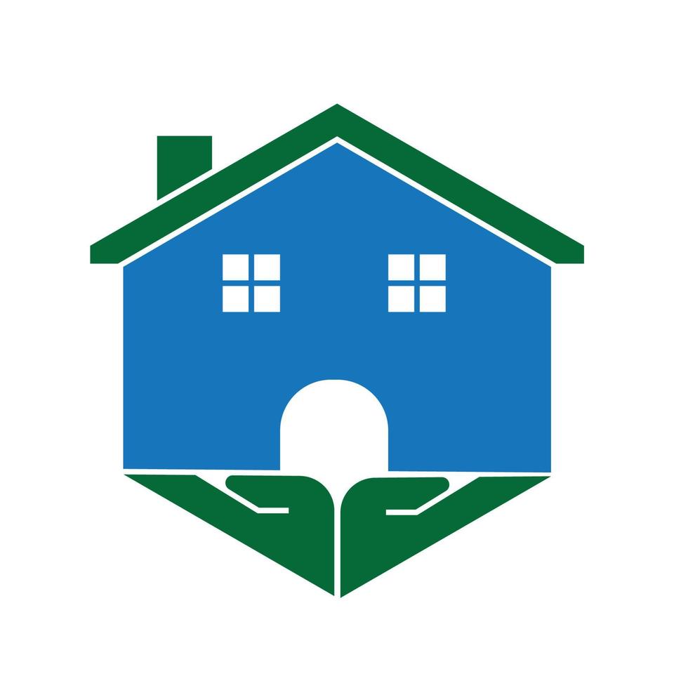 logotipo de casa segura em estilo simples e limpo vetor