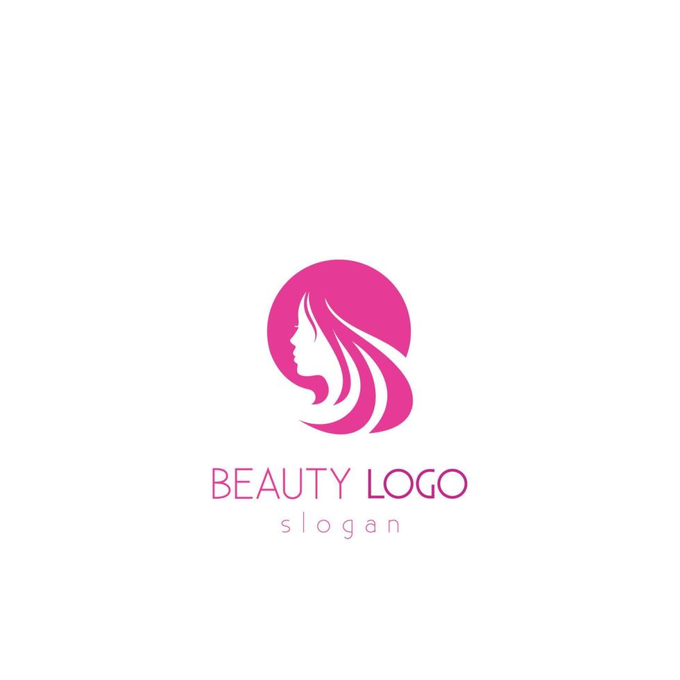 logotipo de moda de mulher de beleza vetor