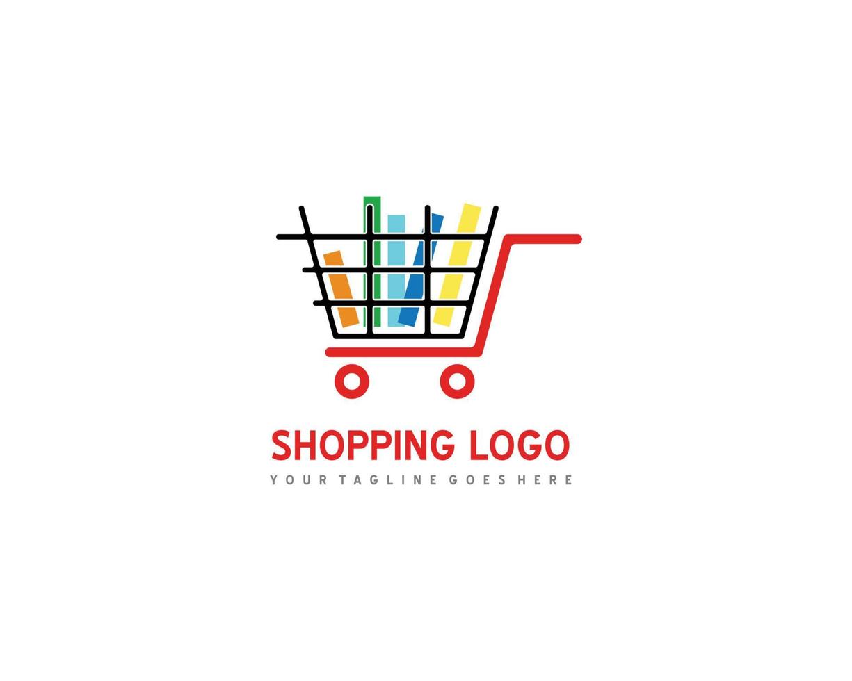 vetor de modelo de logotipo de compras