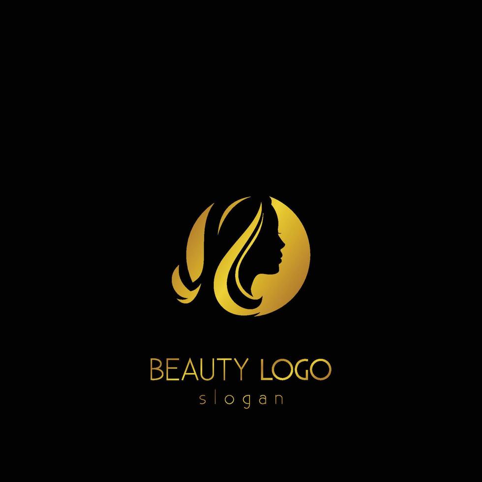 logotipo de moda de mulher de beleza vetor