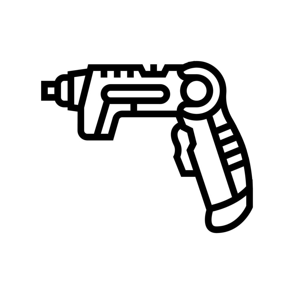 ilustração em vetor ícone de linha de equipamento de chave de fenda elétrica