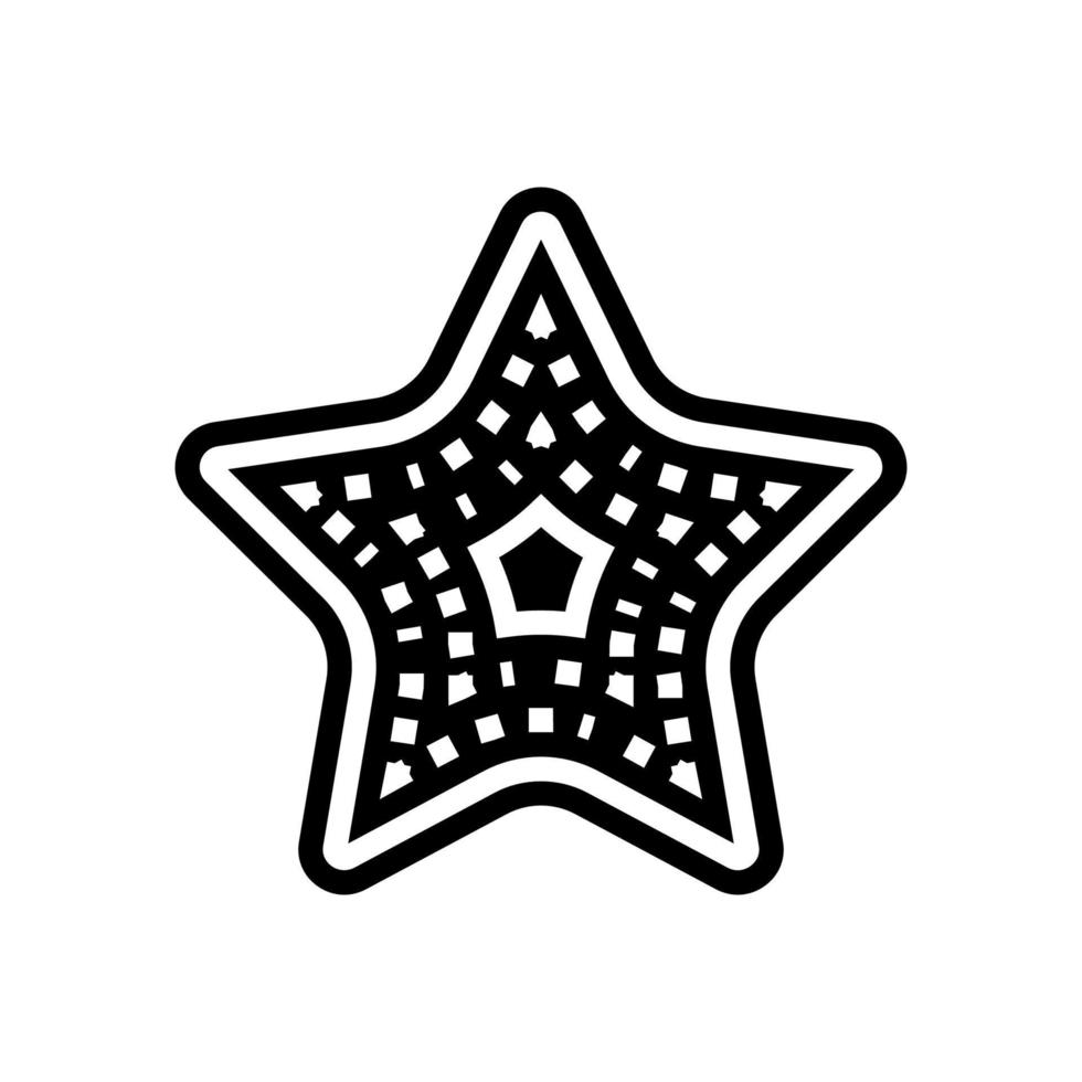 ilustração em vetor ícone glifo do oceano estrela