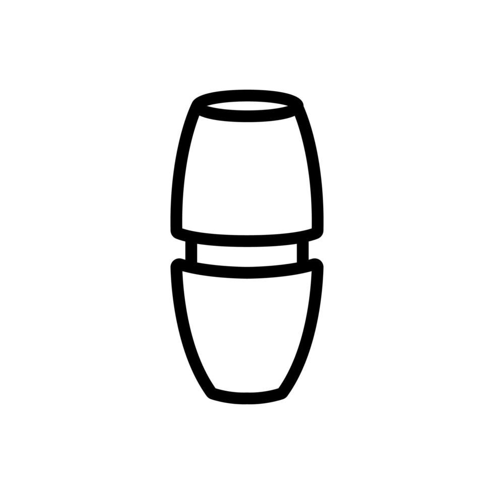 ilustração de contorno de vetor de ícone de dois meio vaso