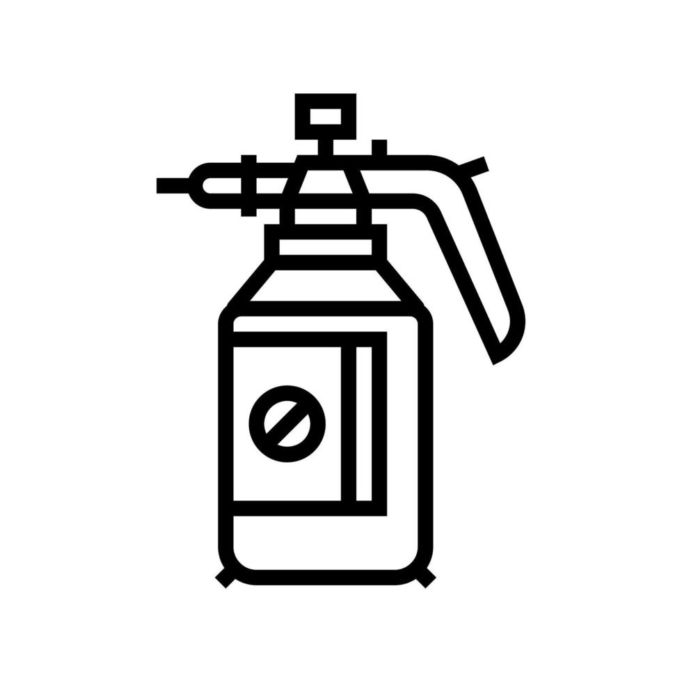 ilustração em vetor ícone de linha de jardinagem de tratamento químico