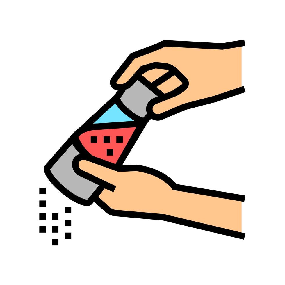 ilustração em vetor ícone de cor de prato aromatizante de pimenta vermelha