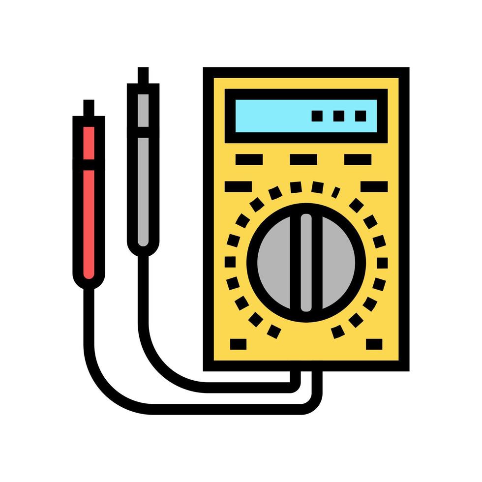 ilustração em vetor ícone de cor de ferramenta amperímetro