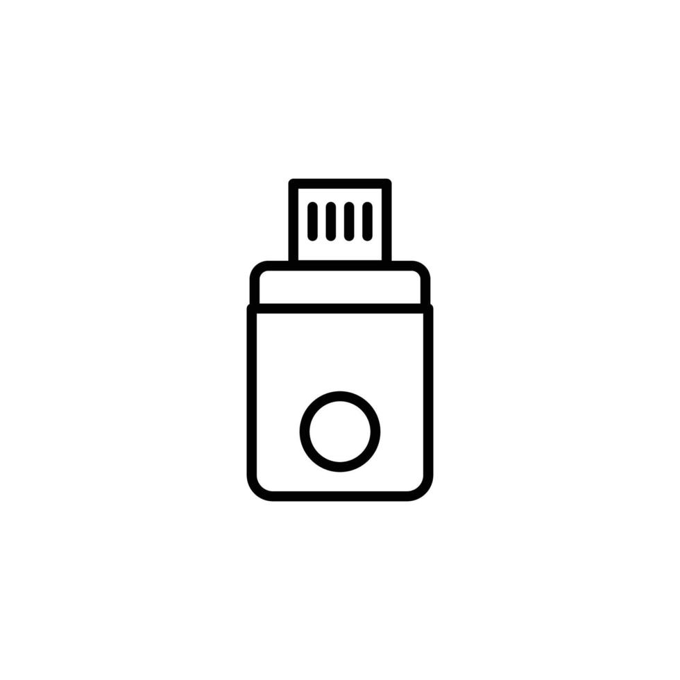 ícone de disco flash usb. ícone relacionado à eletrônica, tecnologia. estilo de ícone de linha. design simples editável vetor