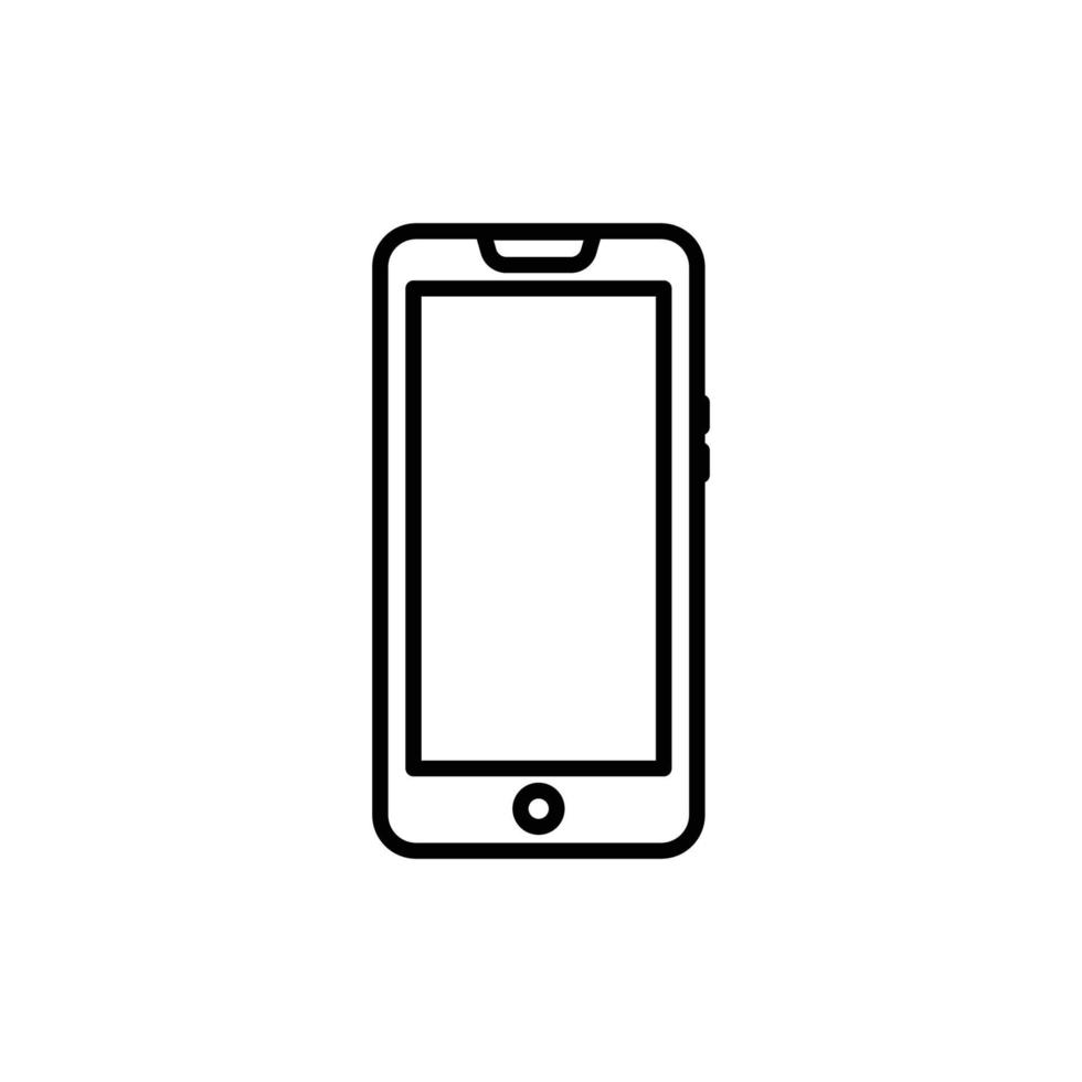 ícone do telefone móvel. ícone relacionado à eletrônica, tecnologia. estilo de ícone de linha. design simples editável vetor