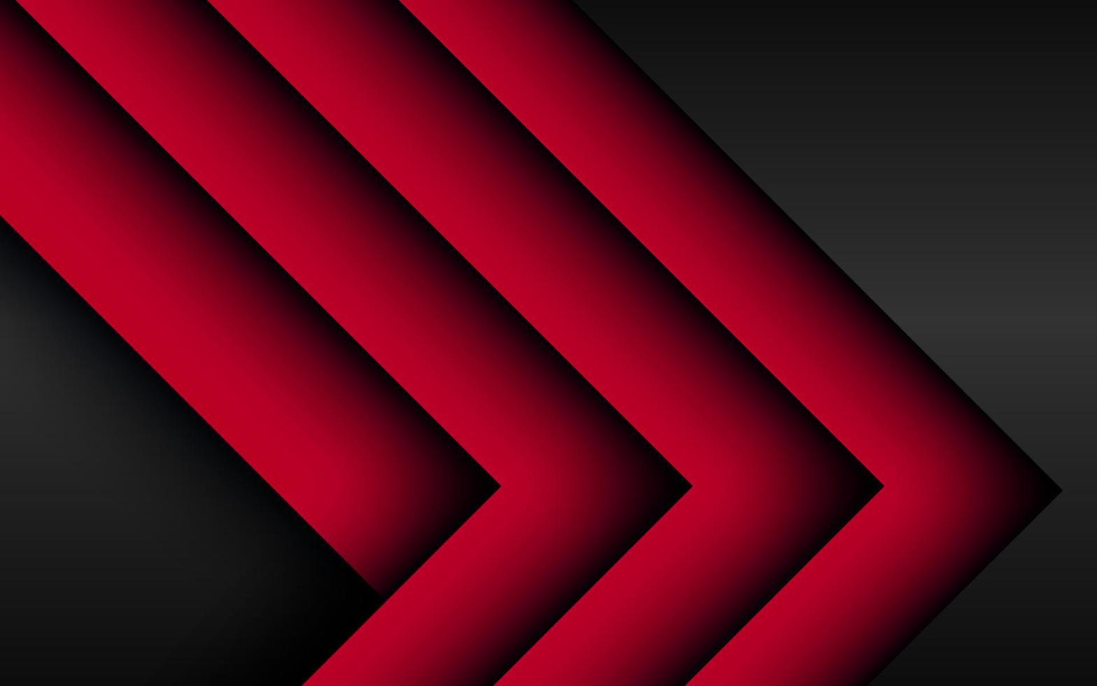 direção de seta vermelha abstrata em cinza escuro com fundo de tecnologia futurista moderna de design de espaço em branco. vetor eps10