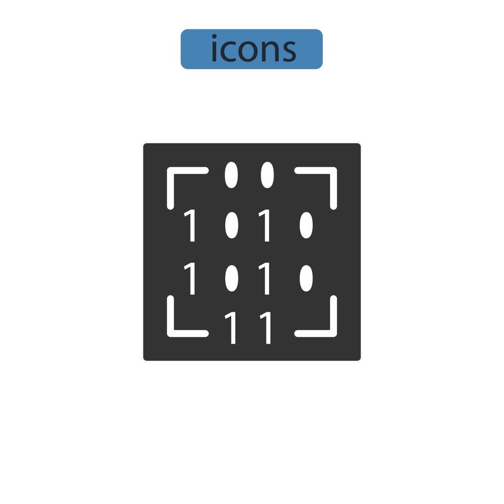 ícones de padrão de dados símbolo elementos vetoriais para web infográfico vetor