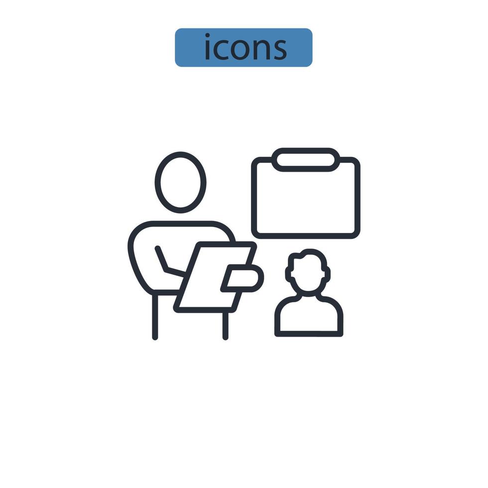 ícones de apresentação símbolo elementos vetoriais para infográfico web vetor