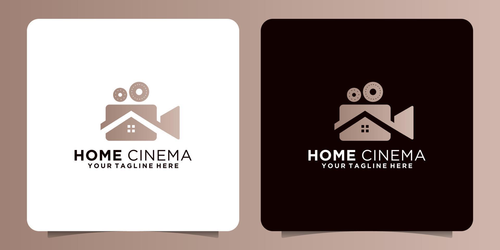 design logotipo cinema criativo casa de cinema vetor