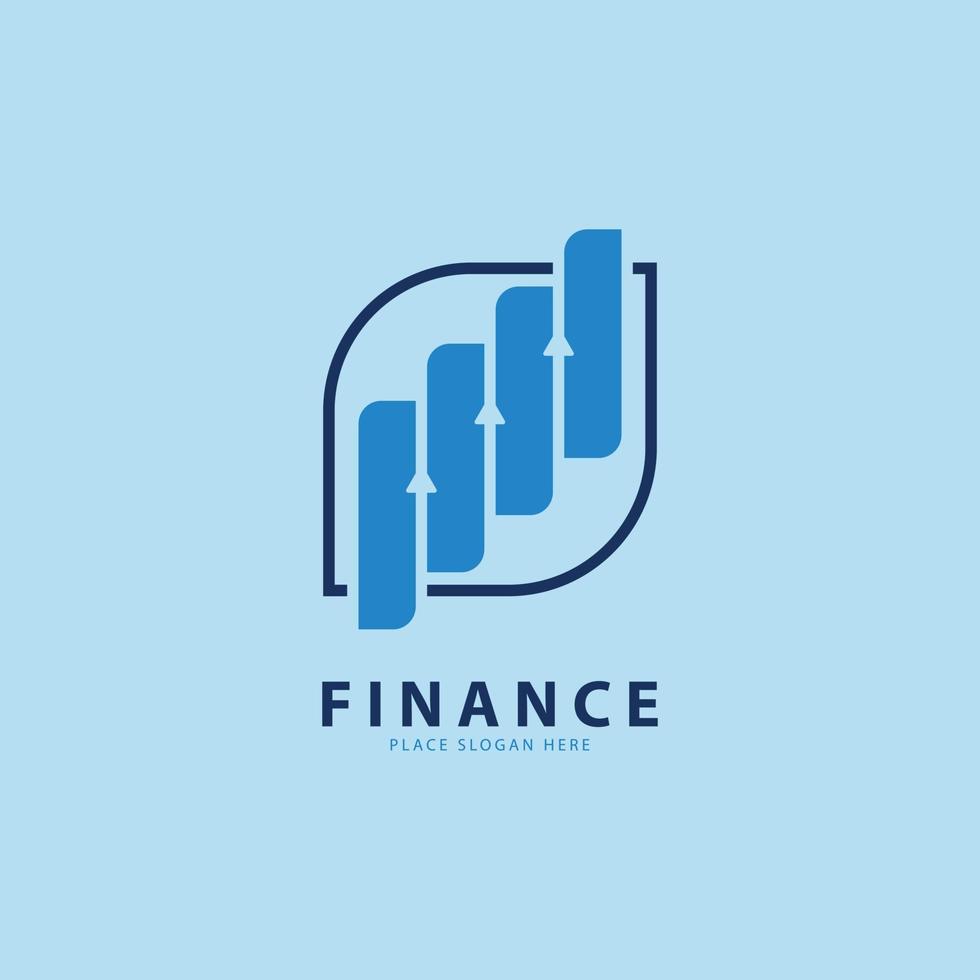 ícone de vetor de modelo de design de logotipo gráfico financeiro seta, logotipo de ilustração simples para empresa financeira.