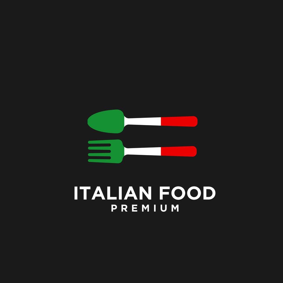 ilustração de design de logotipo de vetor de comida italiana