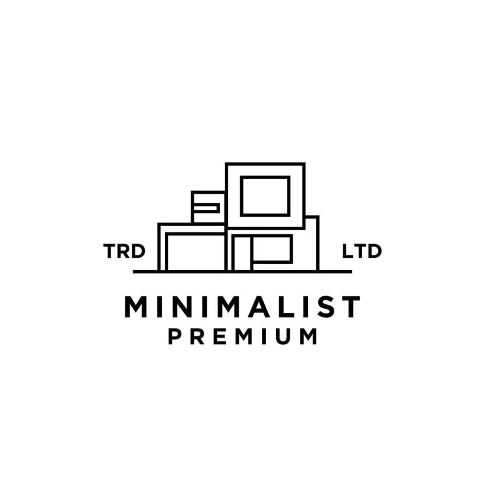 design de logotipo de vetor de casa minimalista
