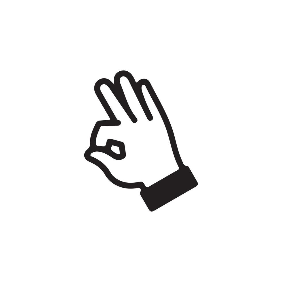 gestos de ícone de mãos humanas eps 10 vetor