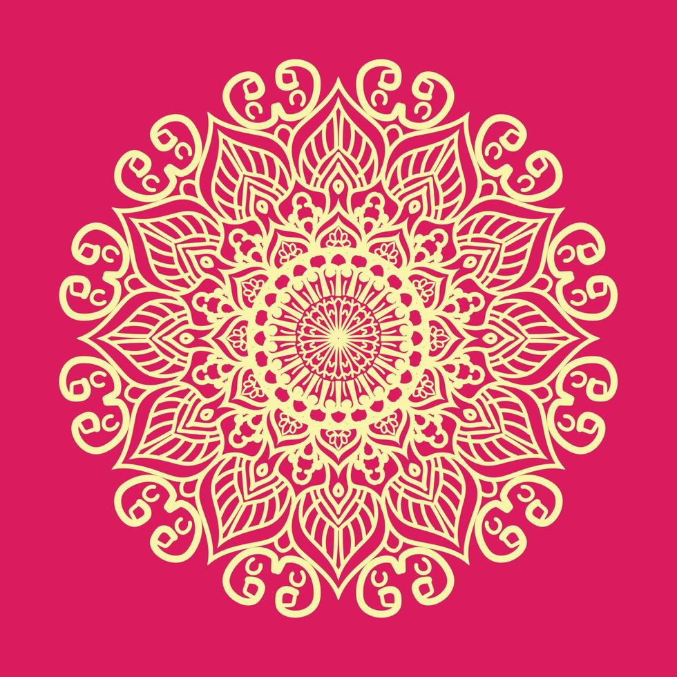 design de fundo mandala ornamental de luxo, padrão em forma de mandala para henna vetor