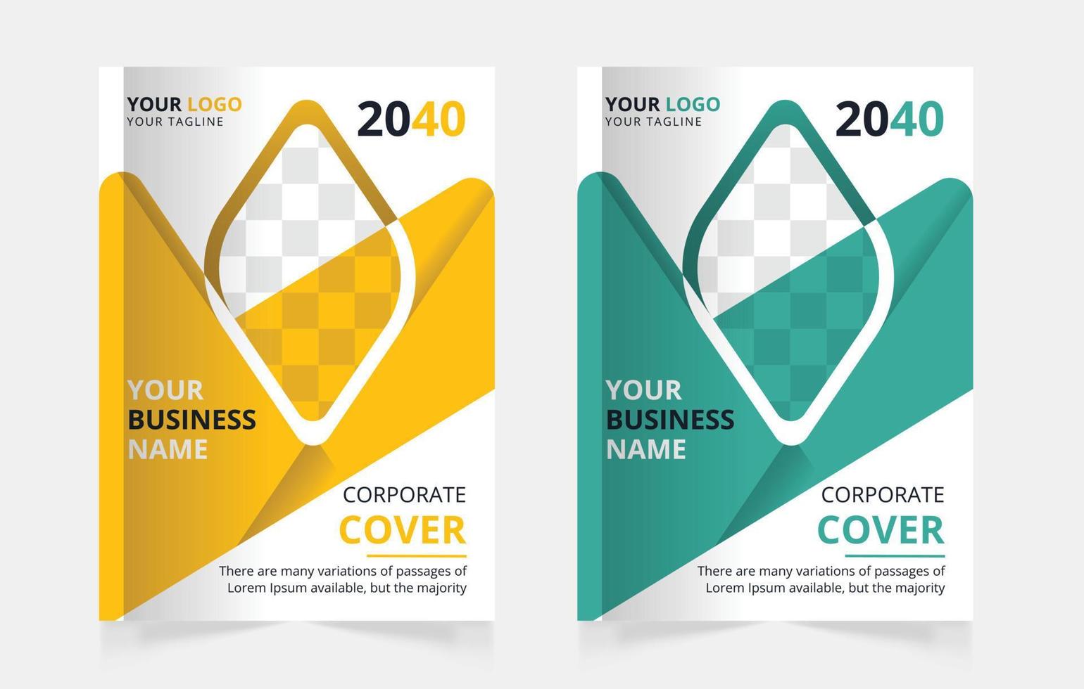 modelo de design de capa de livro corporativo de negócios de relatório anual a4 ou pode ser usado para relatório anual, revista, folheto, pôster, banner, portfólio, perfil da empresa, site, design de capa de brochura vetor