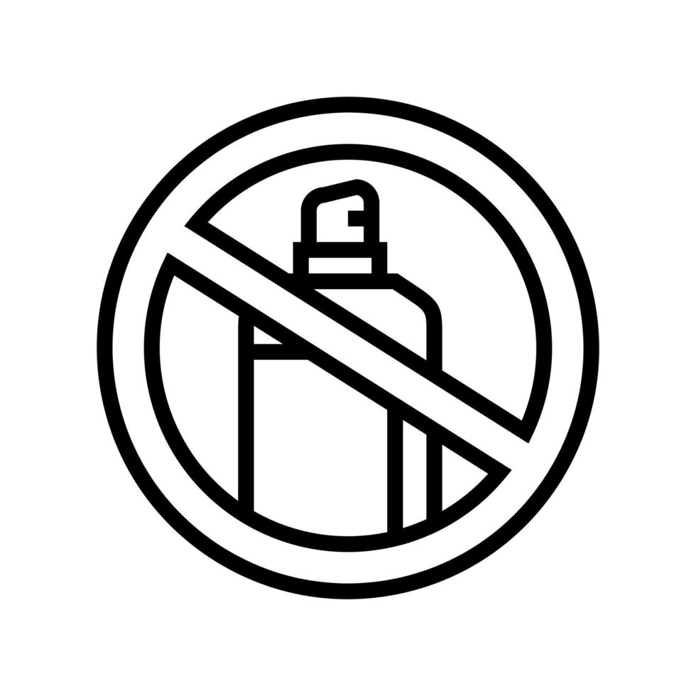 ilustração vetorial de ícone de linha de vício de pulverizador de inalantes vetor