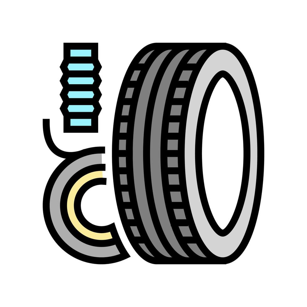 ilustração vetorial de ícone de cor termofixa de borracha vulcanizada vetor