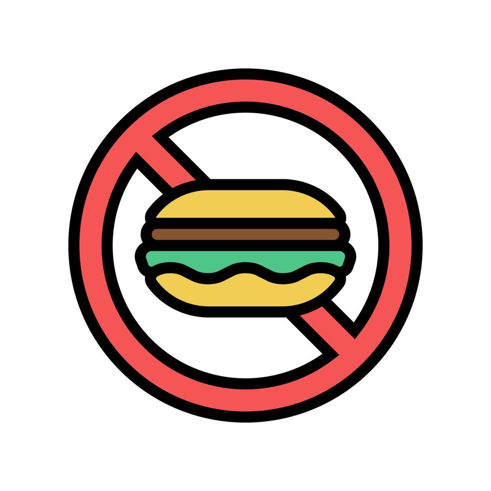 ilustração em vetor ícone de cor de vício em nutrição alimentar