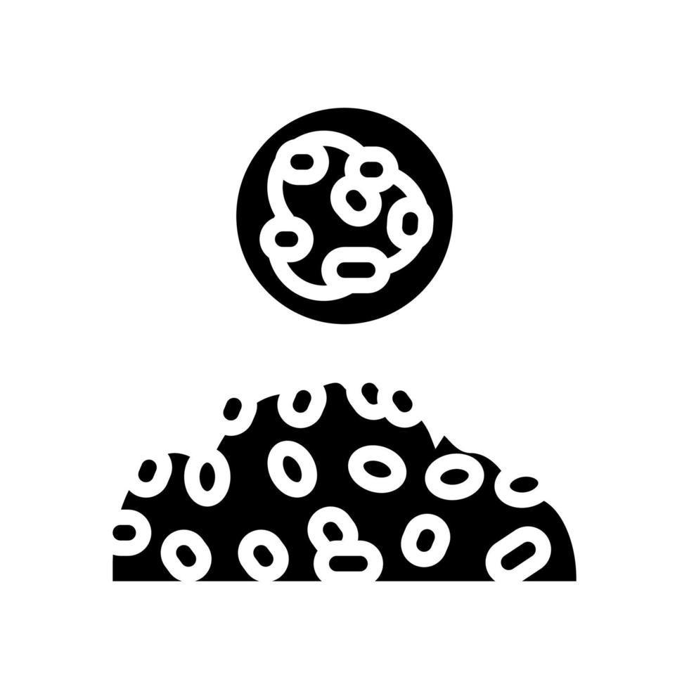 ilustração vetorial de ícone de glifo de grão de espelta vetor