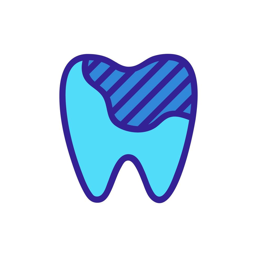 vetor de ícone de dor de dente. ilustração de símbolo de contorno isolado