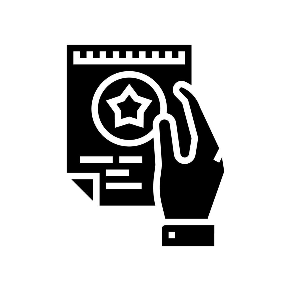 ilustração vetorial de ícone de glifo de bônus de panfleto vetor