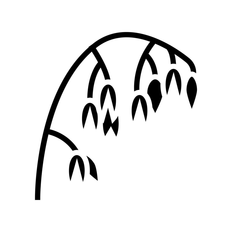ilustração vetorial de ícone de glifo de aveia de orelha vetor