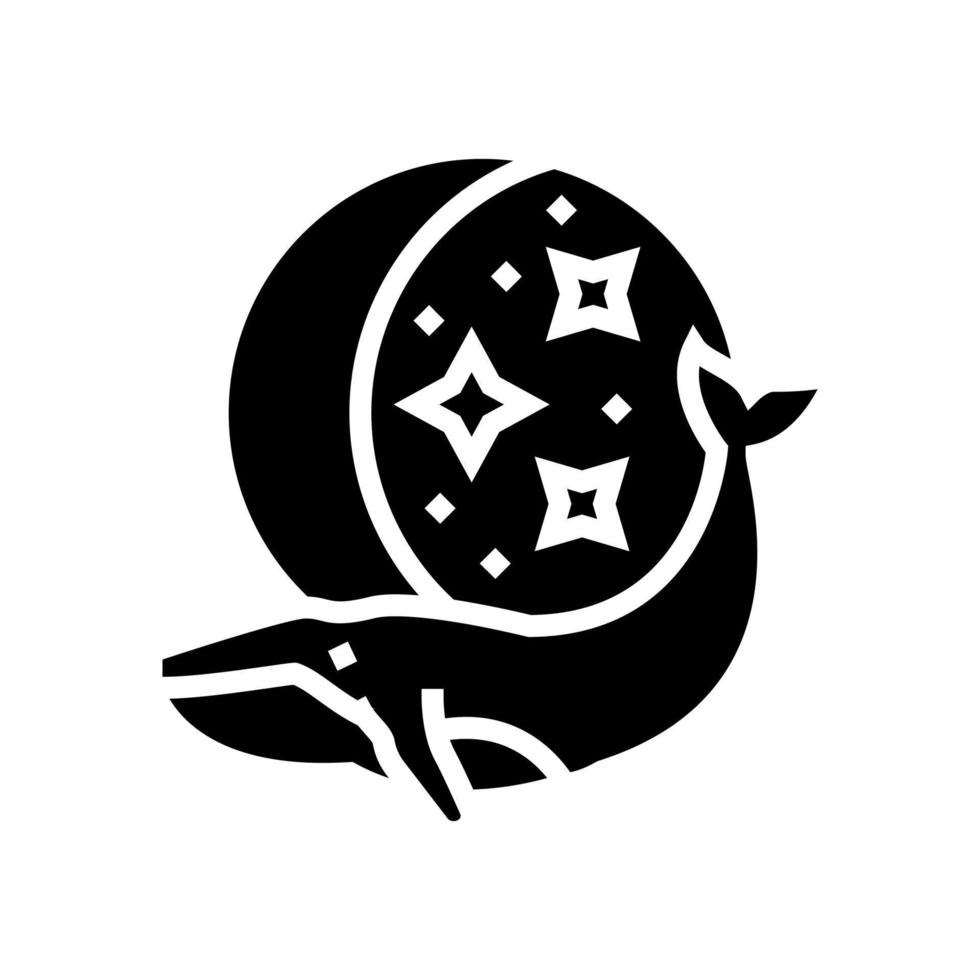 ilustração vetorial de ícone de glifo de baleia boho vetor