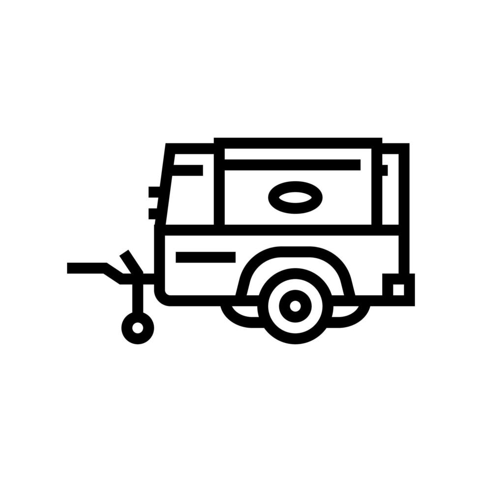 ilustração vetorial de ícone de linha de compressor de ar diesel vetor