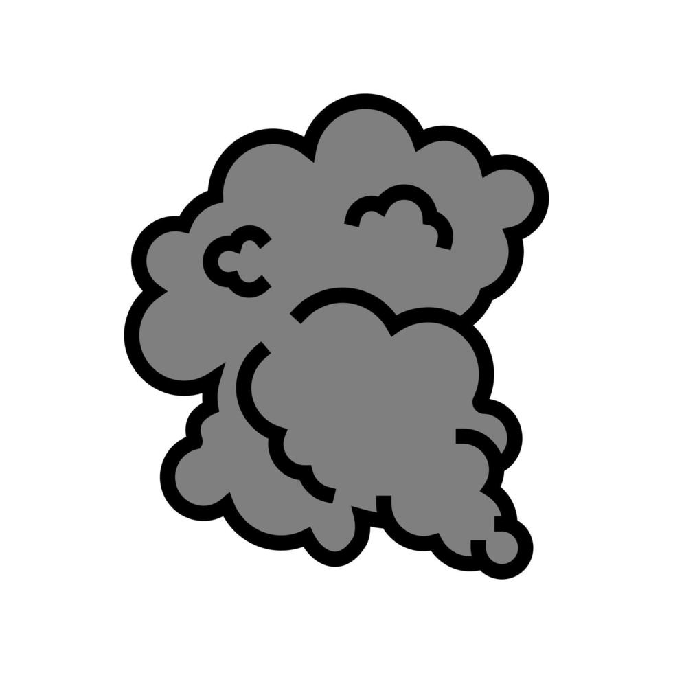 ilustração vetorial de ícone de cor de fumaça preta vetor