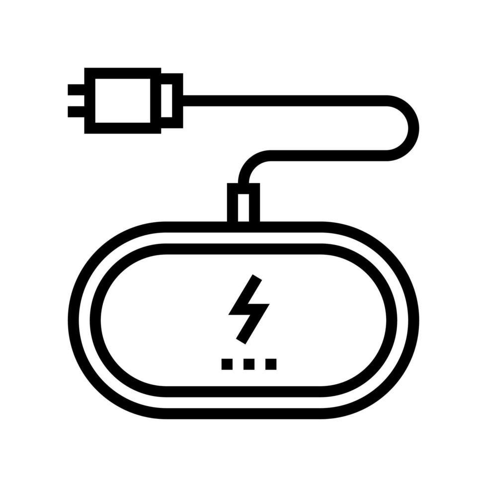 ilustração vetorial de ícone de linha de almofada de carregamento sem fio vetor