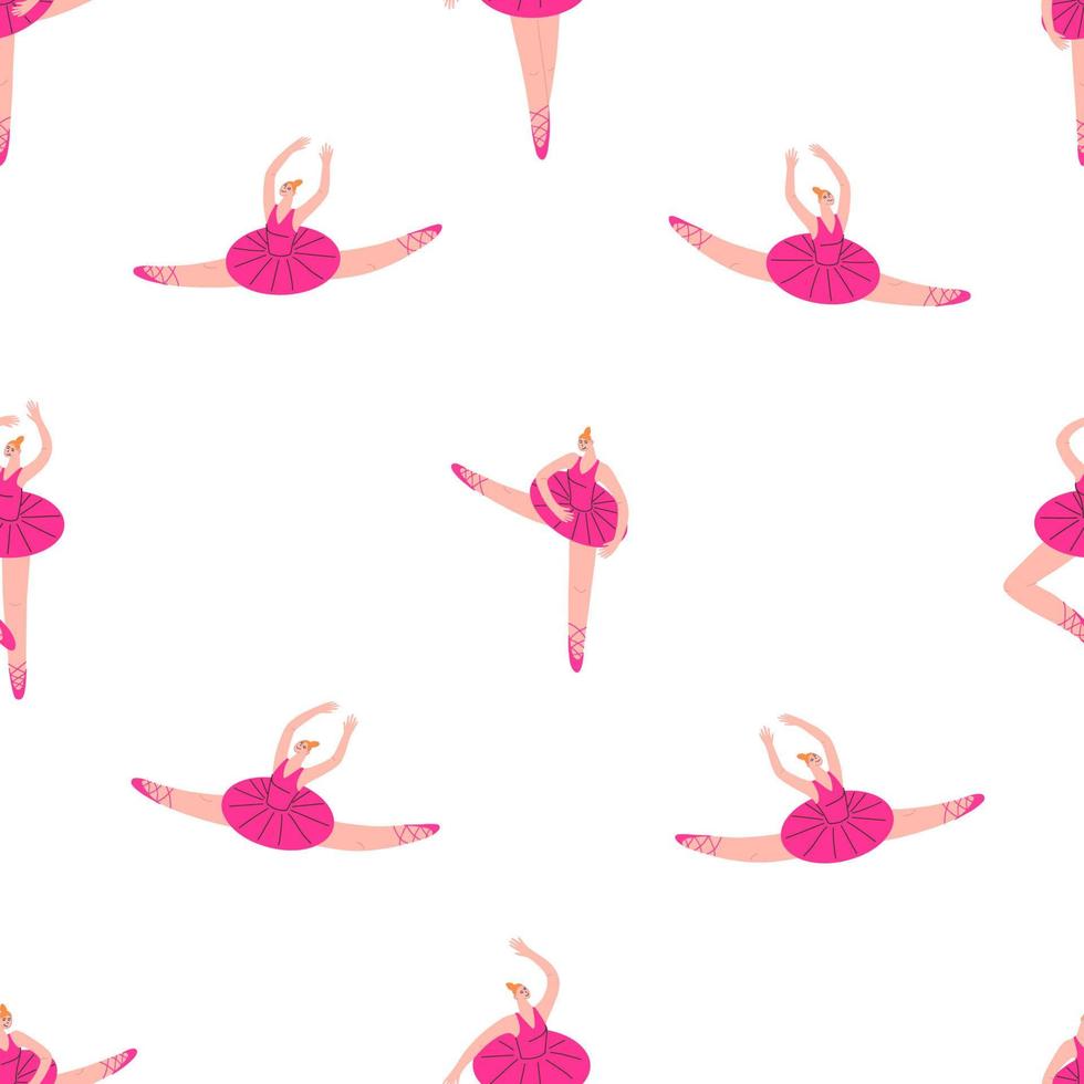 fundo vector sem costura vintage com bailarinas.