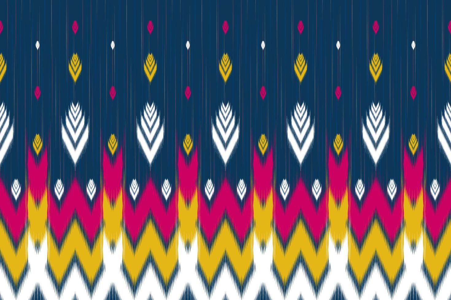 arte abstrata padrão étnico ikat. sem costura padrão em bordados tribais, folclóricos e estilo mexicano. listrado geométrico. design para plano de fundo, papel de parede, ilustração vetorial, tecido, roupas, tapete. vetor