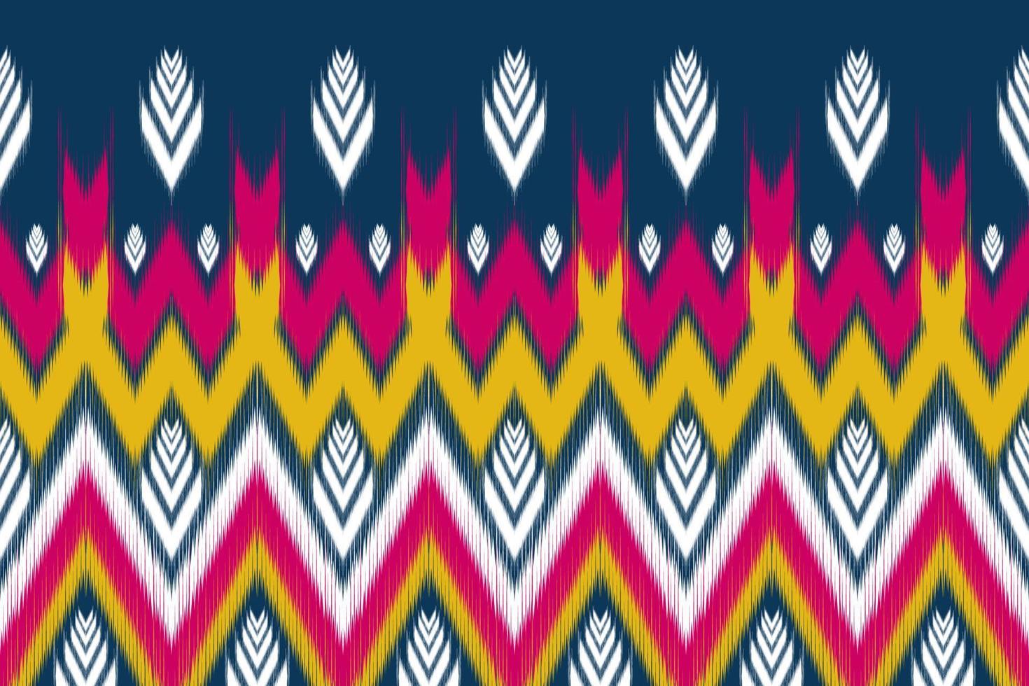 bela arte de padrão étnico ikat. sem costura padrão em bordados tribais, folclóricos e estilo mexicano. listrado geométrico. design para plano de fundo, papel de parede, ilustração vetorial, tecido, roupas, tapete. vetor