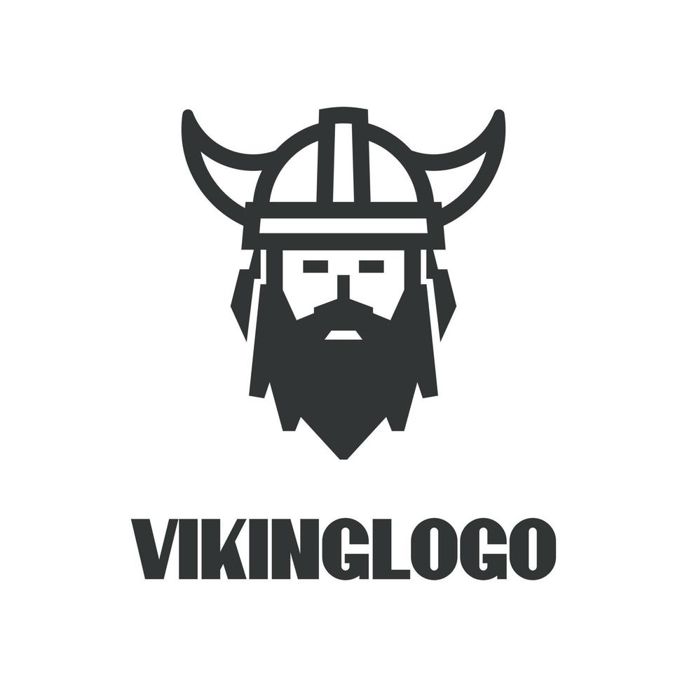 Logo viking lineart vetor