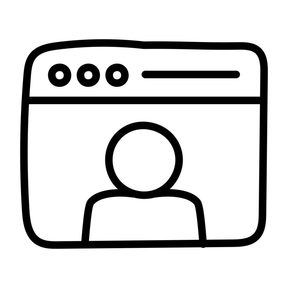 avatar na página da web apresentando o ícone do professor online vetor