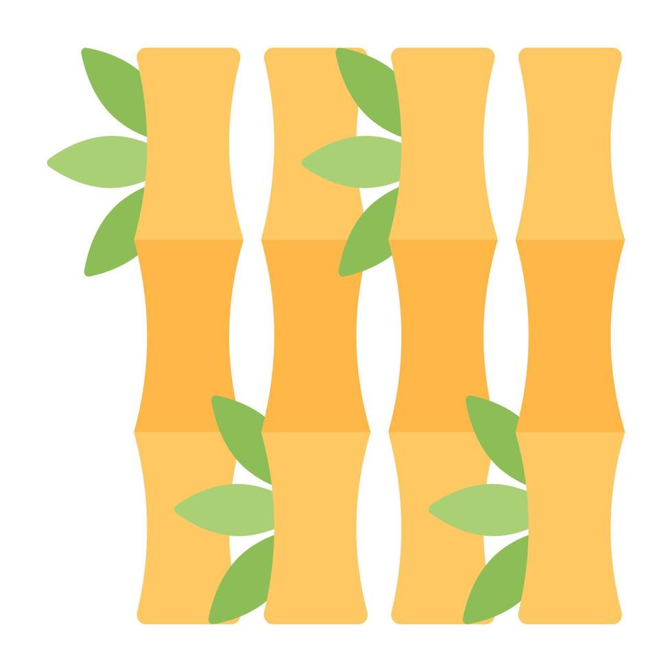 um ícone de design editável de varas de bambu vetor