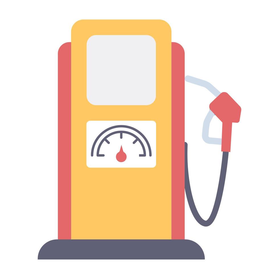 um ícone de design plano de bomba de gasolina vetor