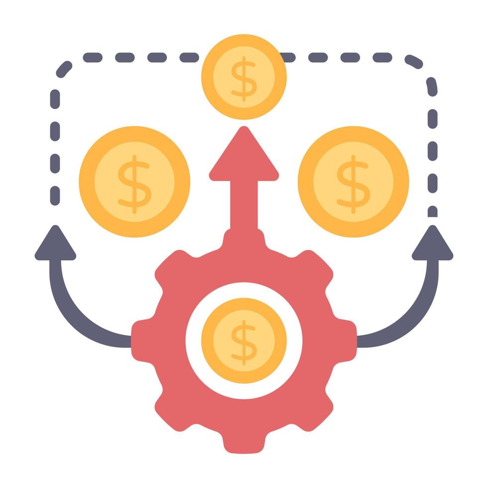 um ícone de design ícone gerenciamento de fluxo financeiro vetor