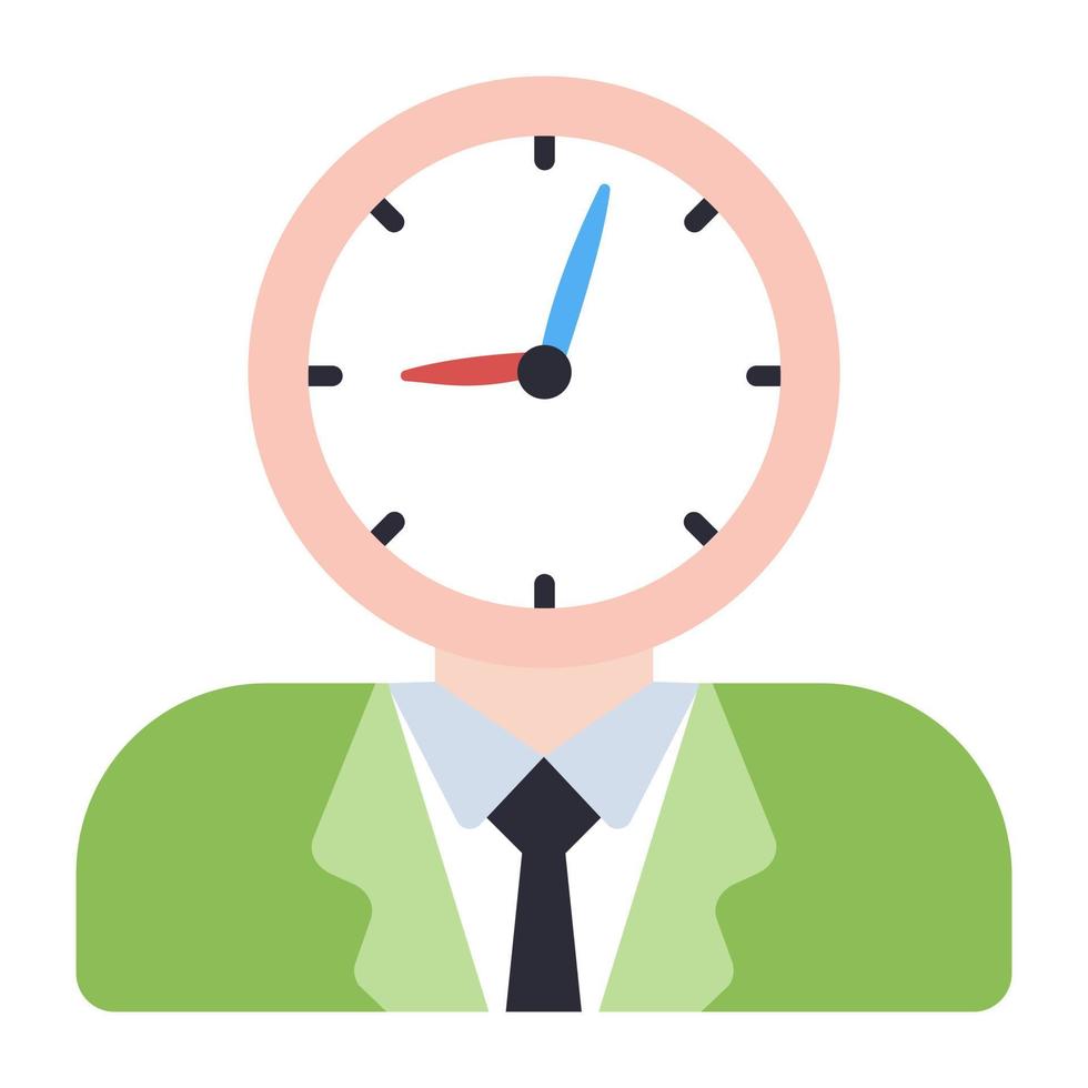 ícone de design moderno de funcionário pontual vetor