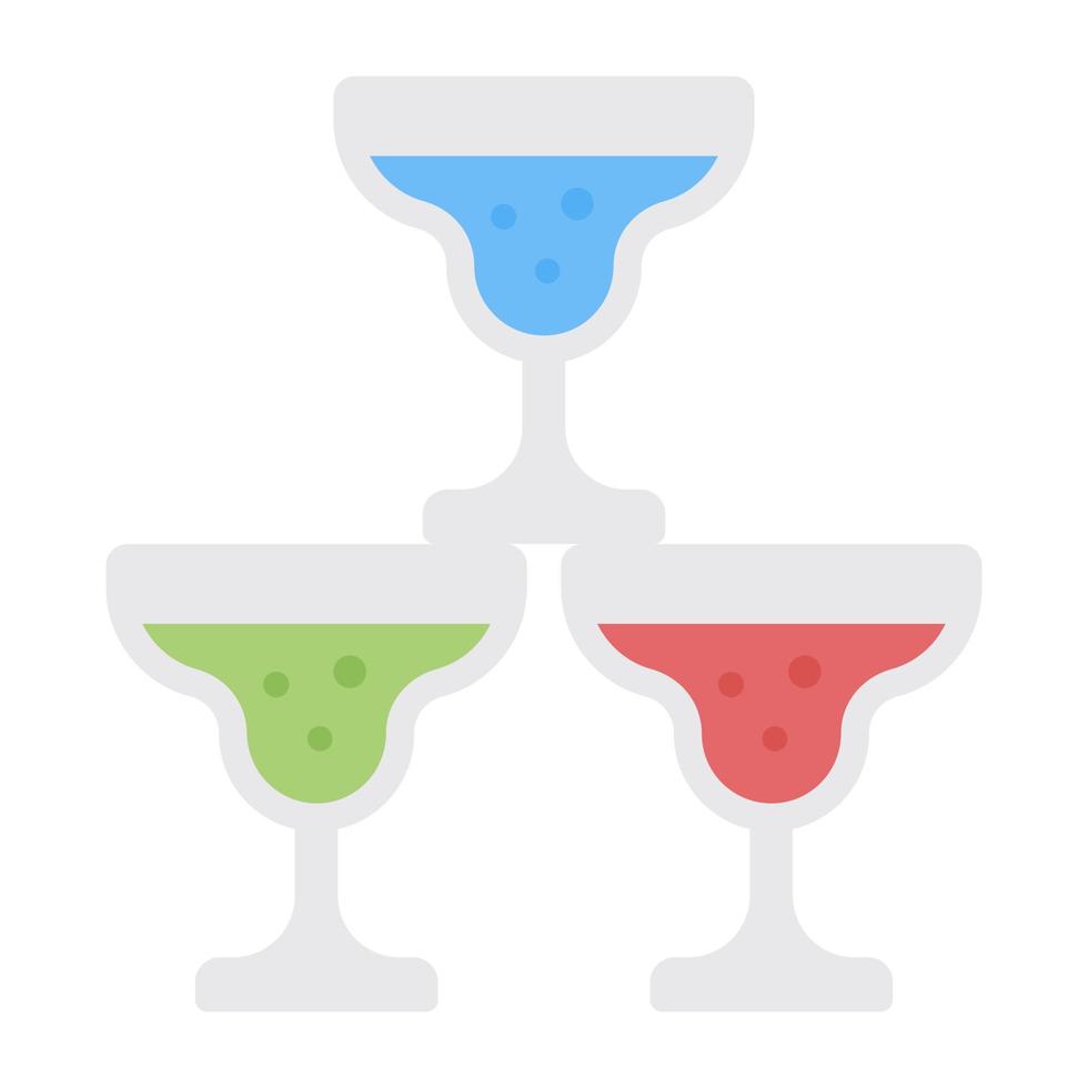 ícone de design moderno de taças de vinho vetor