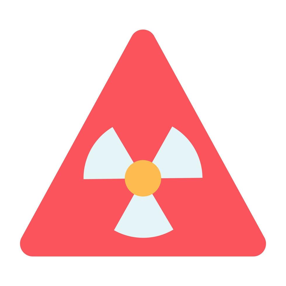 ícone de design moderno de sinal radioativo vetor