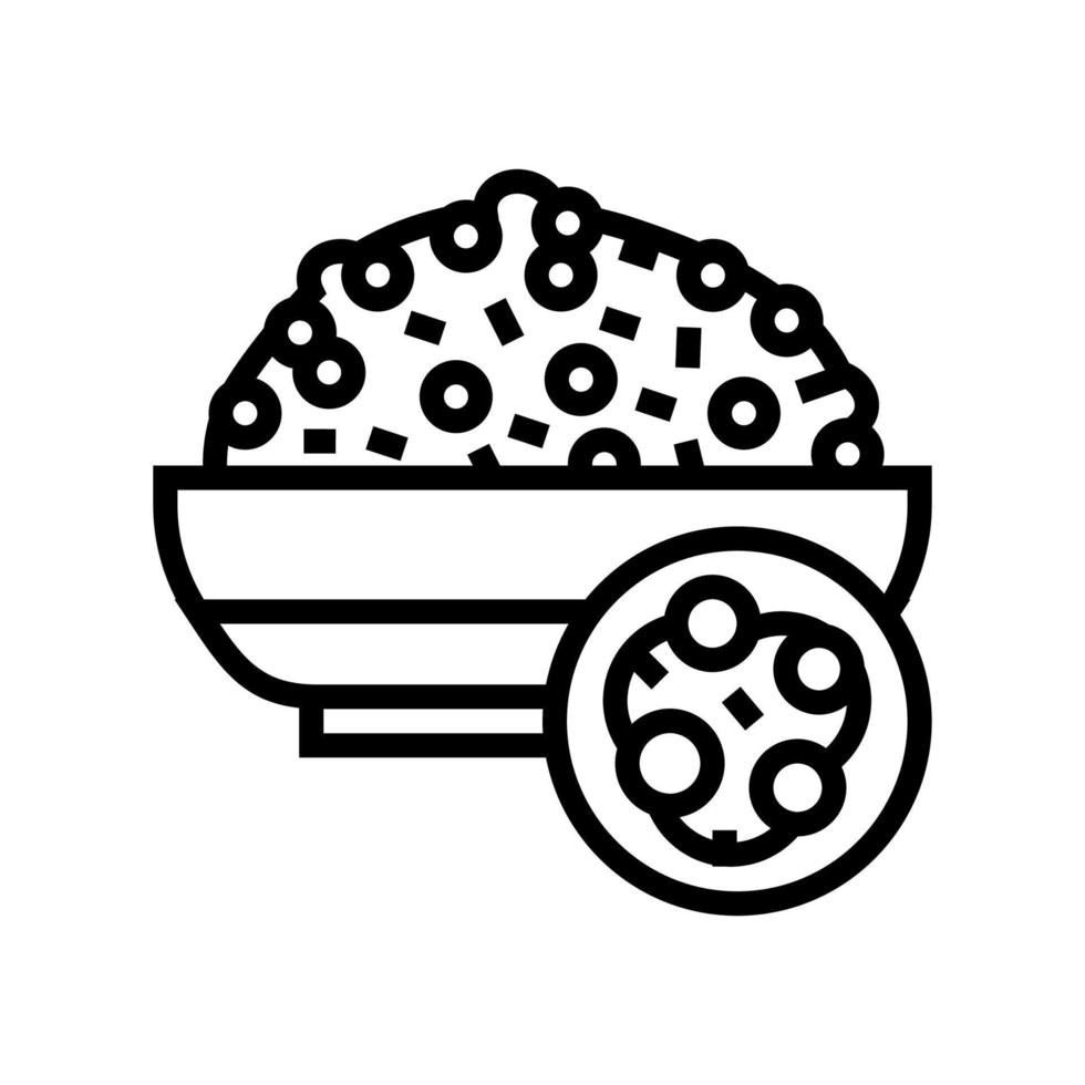 ilustração em vetor ícone de linha de grão de milho
