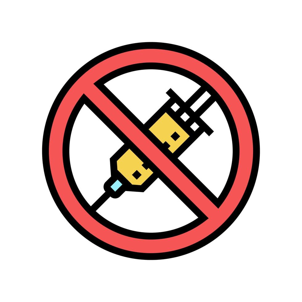 ilustração em vetor ícone de cor de vício em seringa de droga heroína