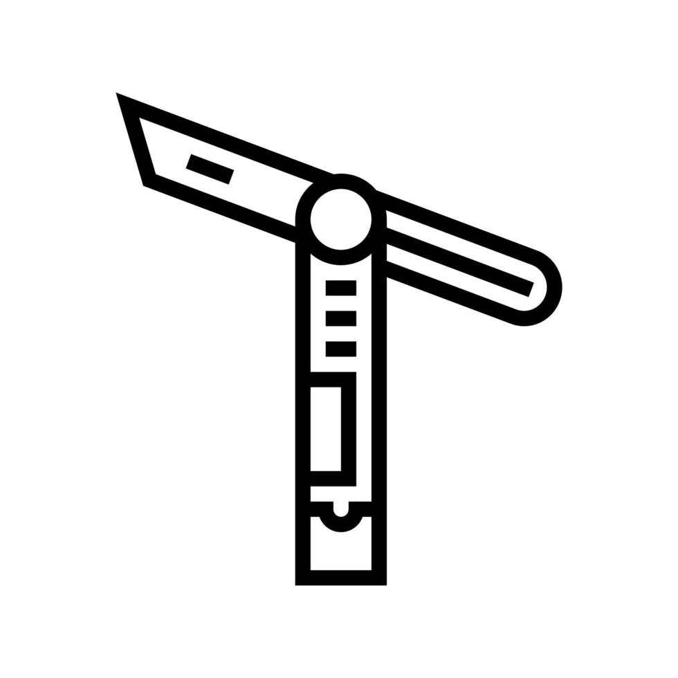 ilustração em vetor ícone de linha de acessórios de carpinteiro de bisel deslizante