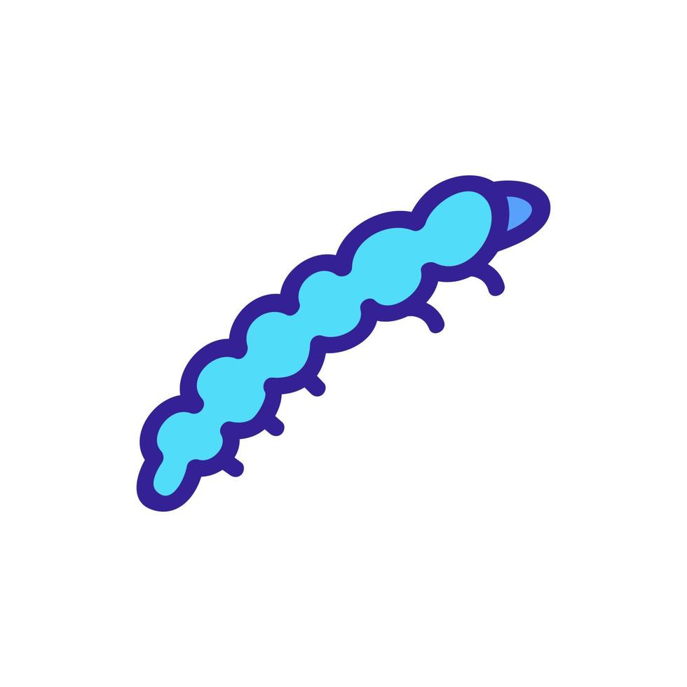 vetor de ícone de verme. ilustração de símbolo de contorno isolado