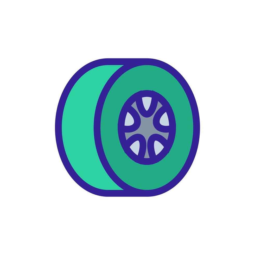 vetor de ícone de pneu. ilustração de símbolo de contorno isolado